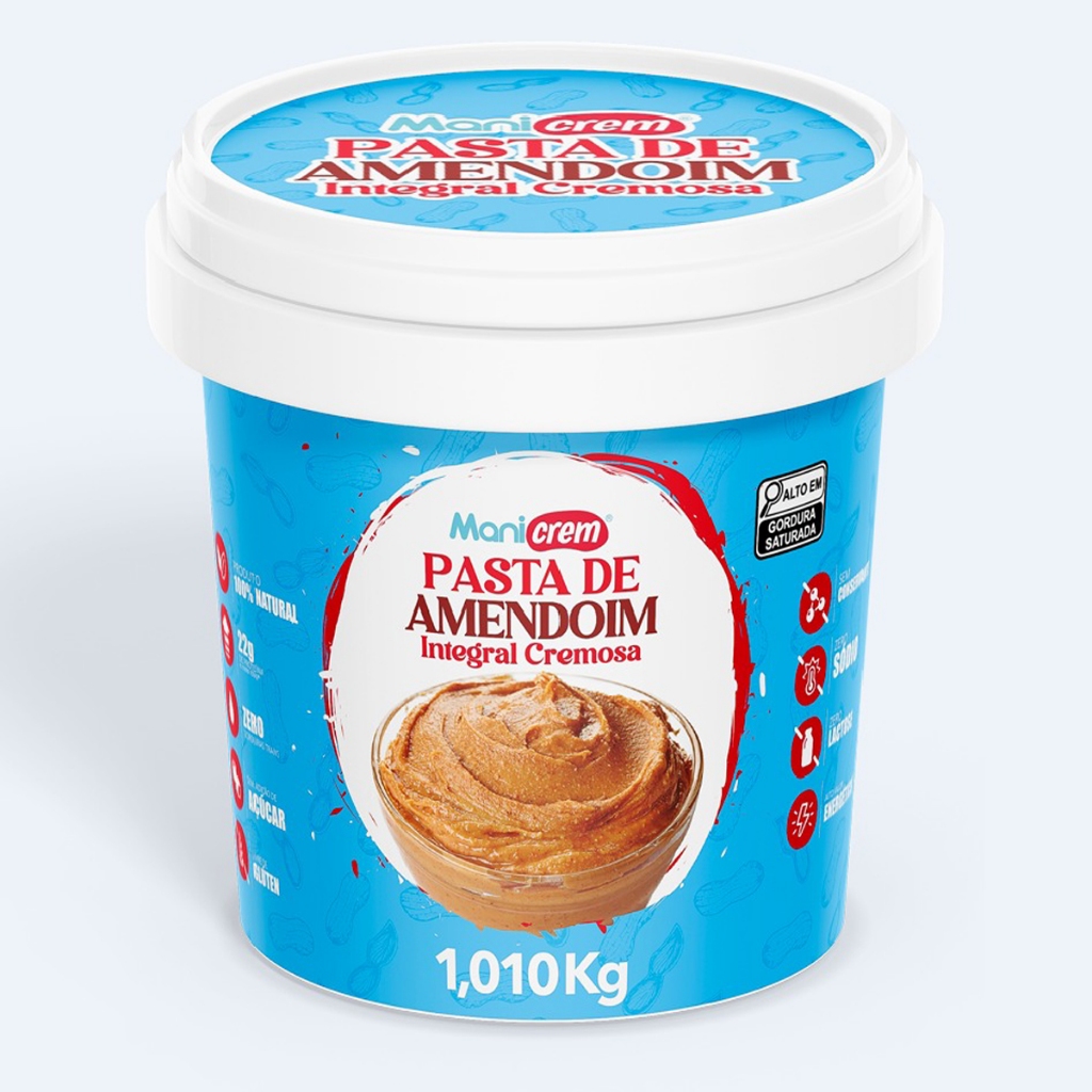 Manicrem Pasta De Amendoim Integral 100% Amendoim – 1kg