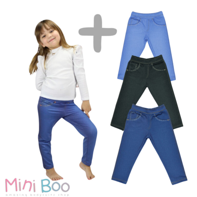 Kit 3 Calças Fake Jeans Sem Elástico Proteção 
