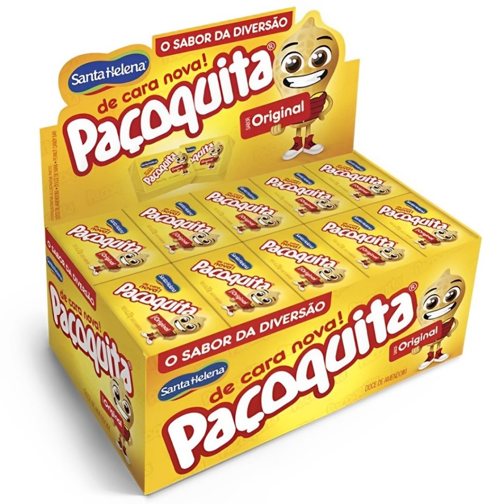 Paçoca Quadrada Paçoquita C/50 Unidades 1kg Festa Junina Santa Helena