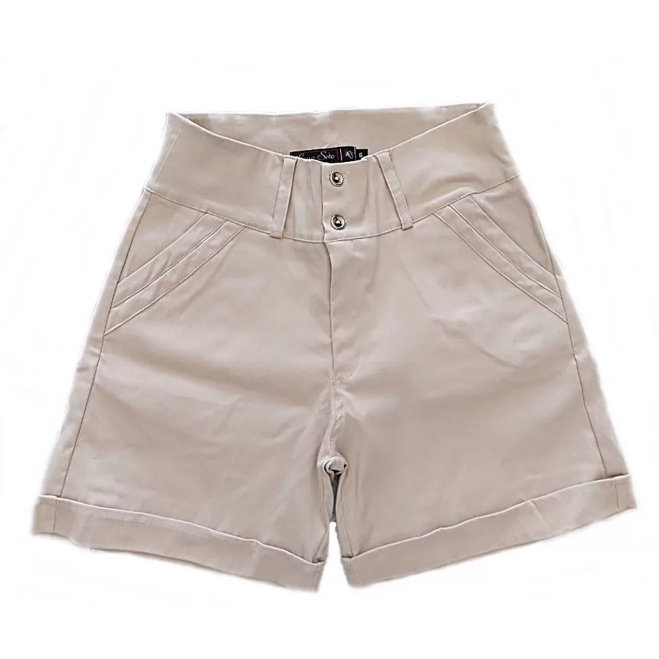 Bermuda feminia cintura alta com elastano lycra super confortavel