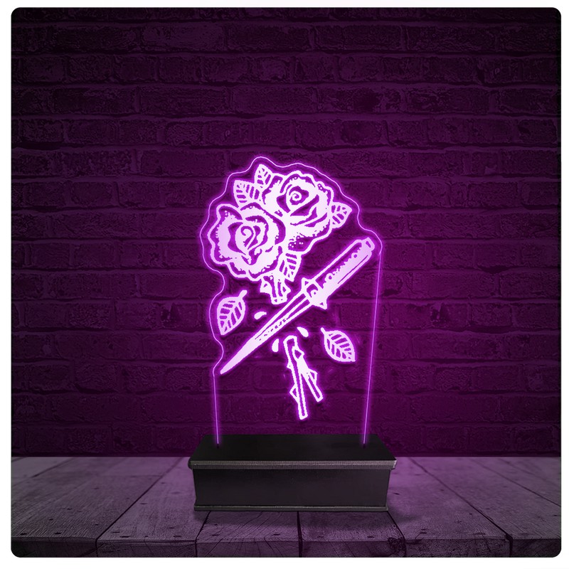 Luminária e Abajur Acrílico Led – Tatto Tatuagem Estúdio 15