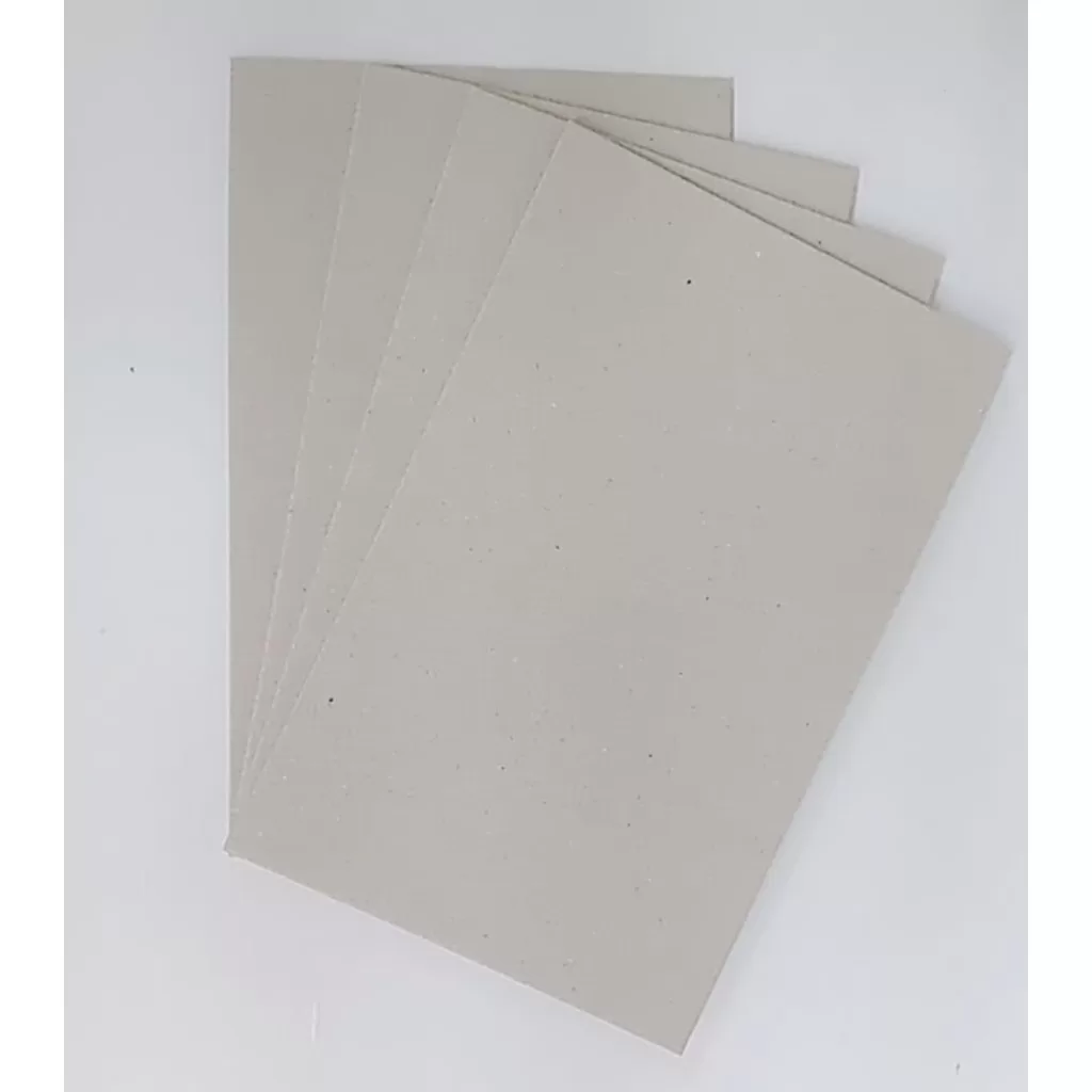 10 Folhas Papelão cinza P/ Cartonagem tamanho A5 14,8 X 21cm c/ Espessura de 1.9