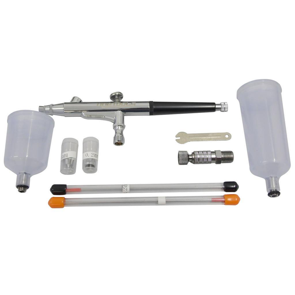 Kit Aerógrafo C/ Duas Canecas Dupla Ação + Acessórios ON04KIT Onetools