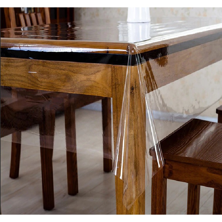 Toalha De Mesa Plastico Transparente Impermeável 