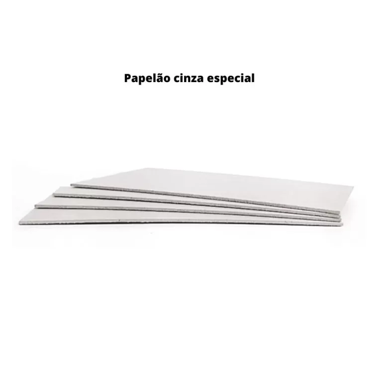 Papelão cinza 8 x 54cm com espessura de 1.3mm