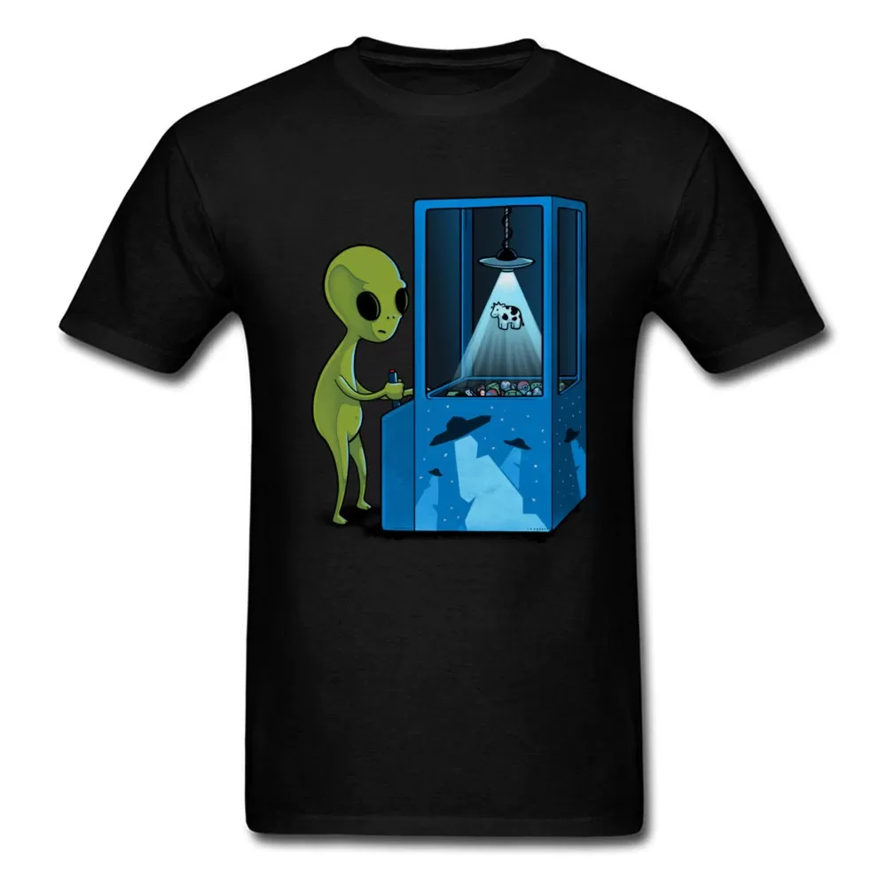 Camisa Camiseta Básica Alien Galáxia Jogo Pegando brinquedos Gancho Unissex.