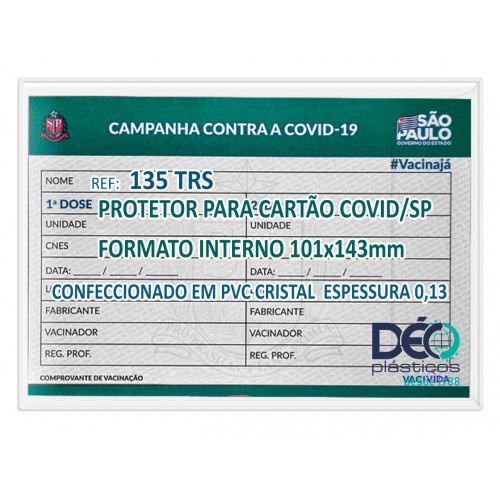 Capa para Cartão Vacina SP  4 peças