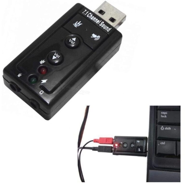 ADAPTADOR PLACA DE SOM USB 7.1 CONECTOR P2 FONE MI