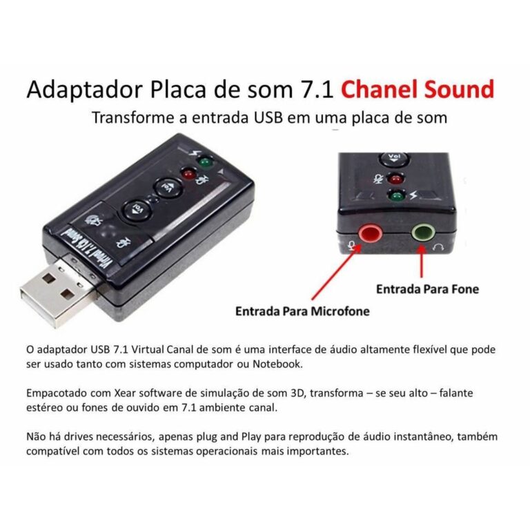 CONECTOR P2 FONE MICROFONE ADAPTADOR PLACA DE SOM 