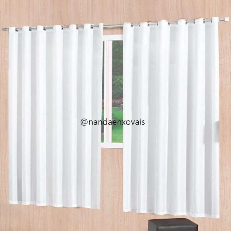 Cortina Julie 3,00M X 1,70M Branca Com Ilhós