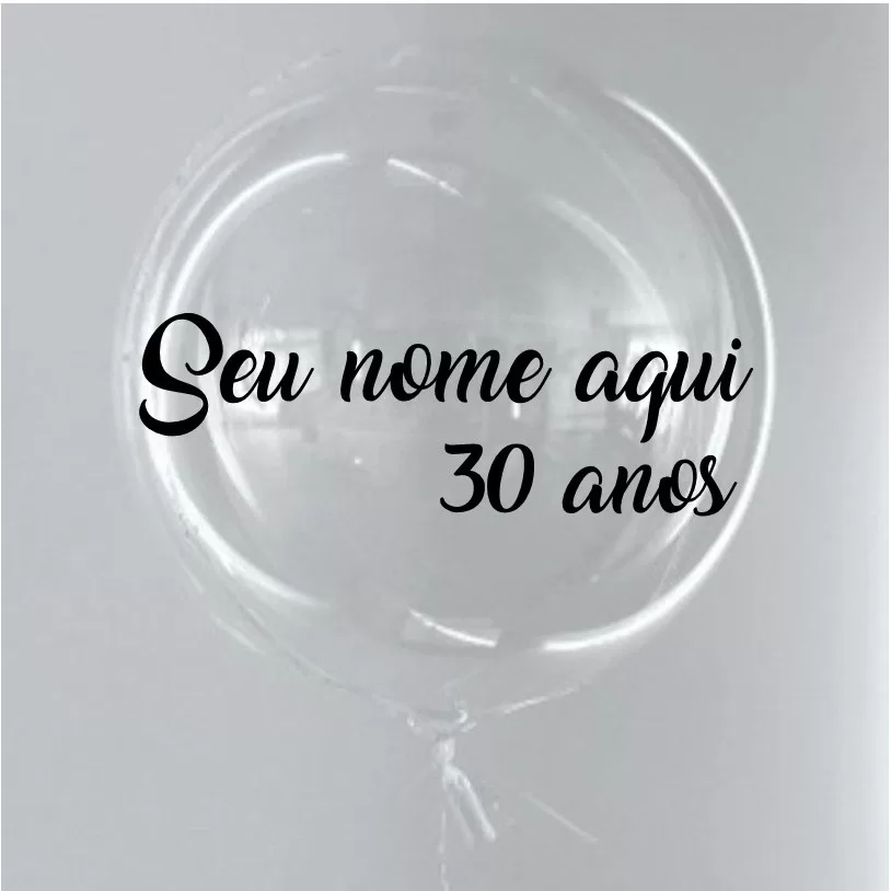 Adesivo para Balão Bubble (somente os adesivos)Nome personalizado +idade para balão