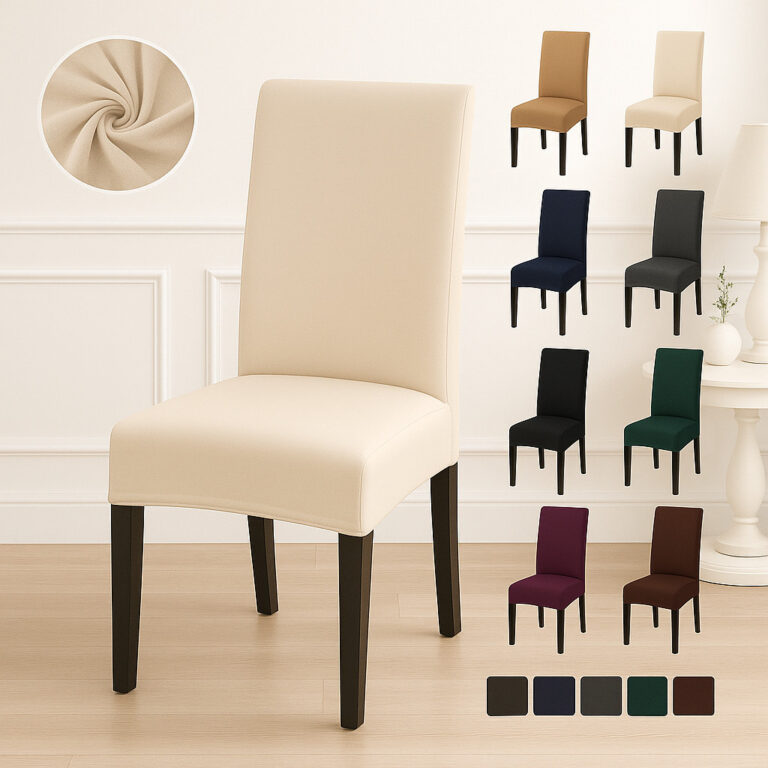 Kit Capa De Cadeira Jantar 6 Lugares Em Malha Com 
