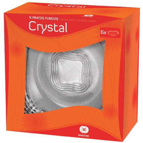 CRYSTAL – CONJ PRATO FUNDO C/ 06 PC 22X22X12