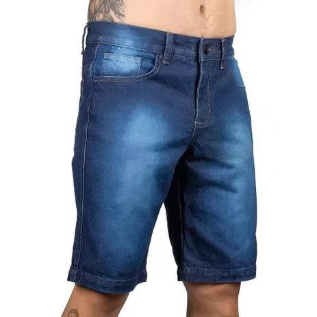 Bermuda Jeans Masculina Com Lycra Original