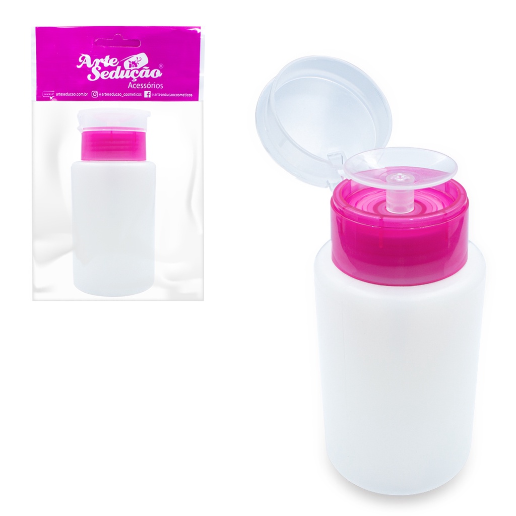 Porta Acetona de Plástico Removedor de Esmalte Dosador 160ml