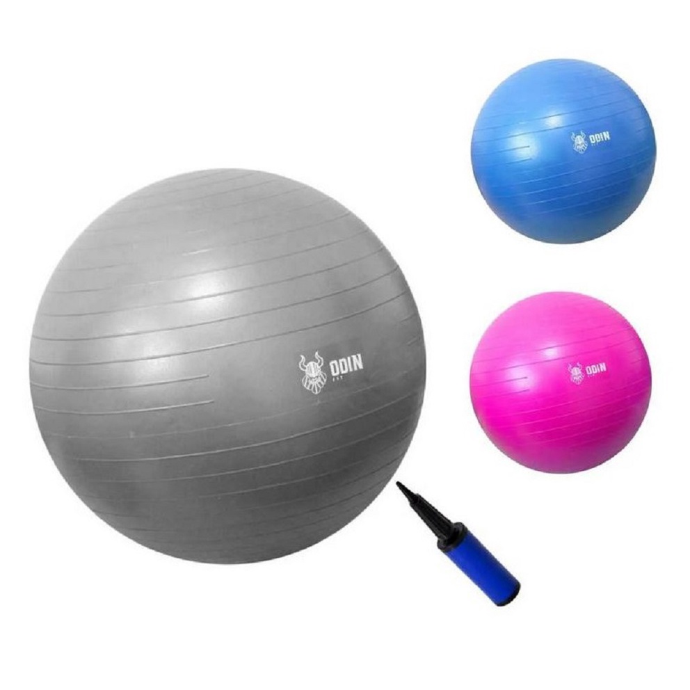 Bola de Ginástica Suíça Yoga Pilates 55cm com Tecnologia Anti-Estouro – Odin Fit