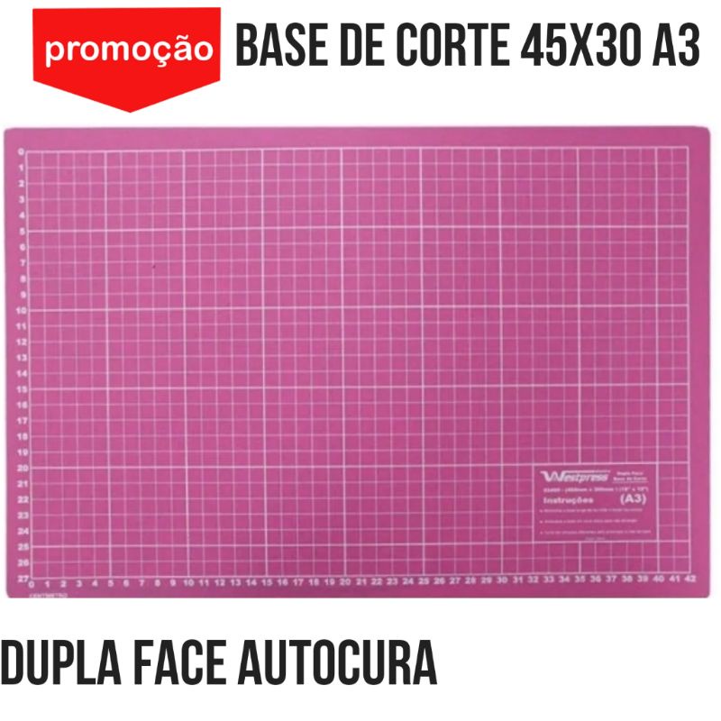 Base De Corte Rosa A3 45×30 Patchwork Scrapbook Artesanato