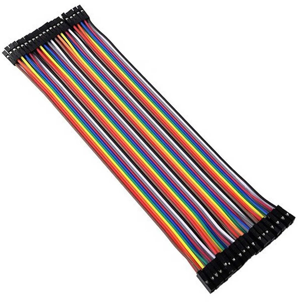 40 Pcs Cabo Jumper 20 Cm Fêmea X Fêmea Protoboard Arduino