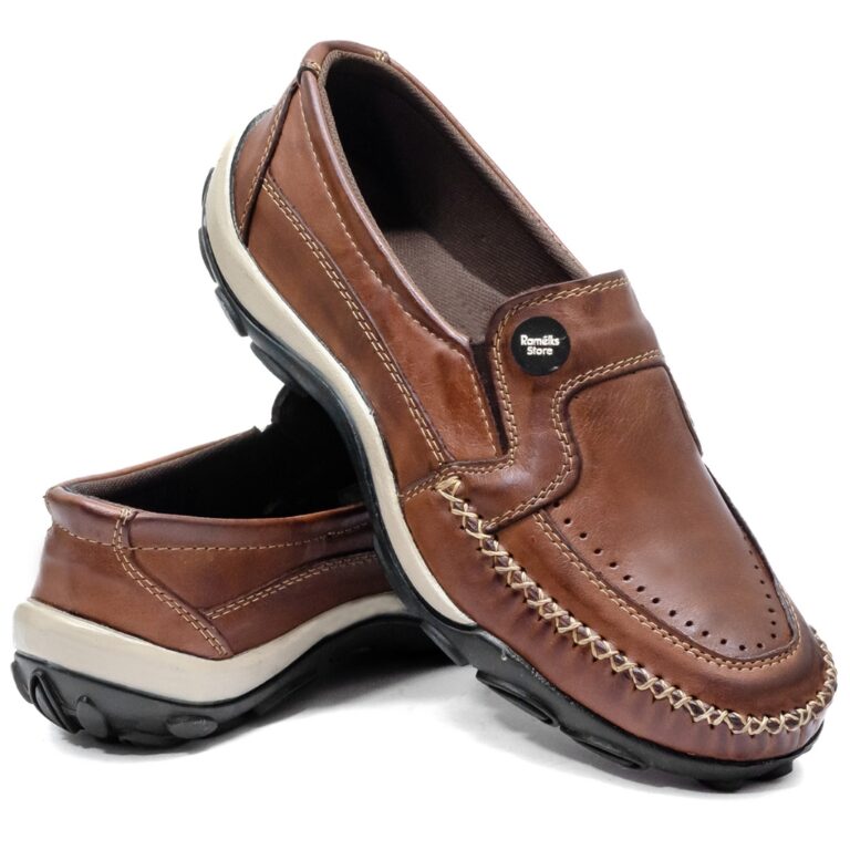 Sapatilha Mocassim Masculina todo em Couro Legíti