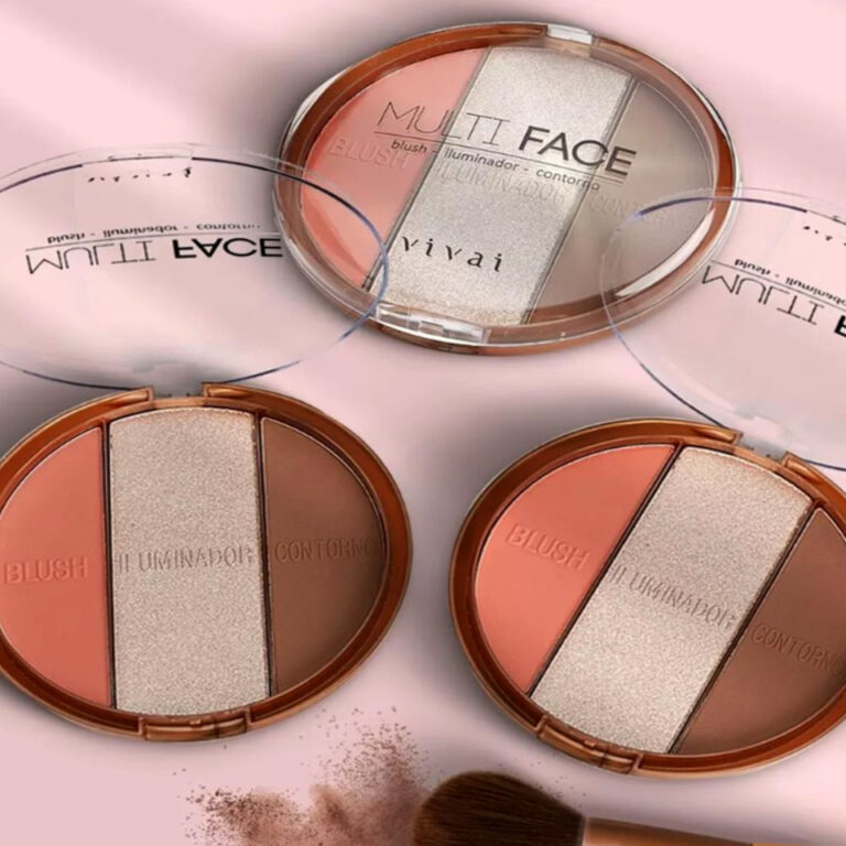 Paleta Vivai blush iluminador e contorno, maquiage