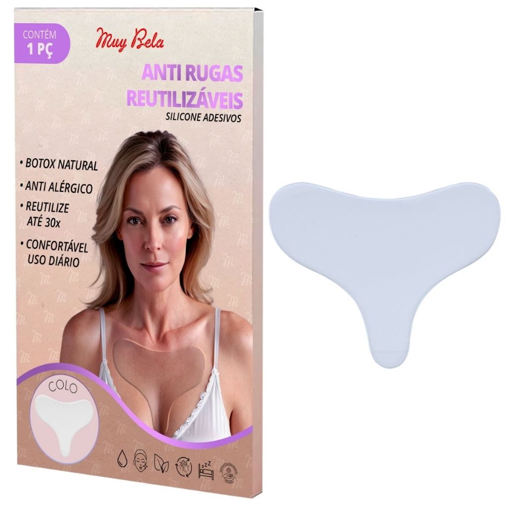 Anti Rugas Decote Colo Silicone Adesivo Pad Estimulador de Colágeno Natural para Colo Marcado Muy Be