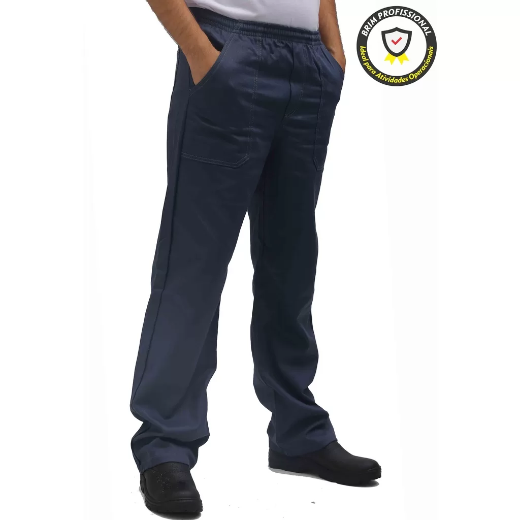 Calça Reforçada Brim – SEM REFLETIVO Fardamento Uniforme Profissional Construção Trabalho Pesado