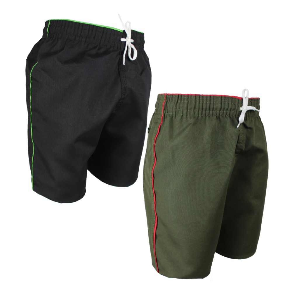 Bermuda Infantil Tactel Elástico e Ajuste 3 Bolsos Várias Cores