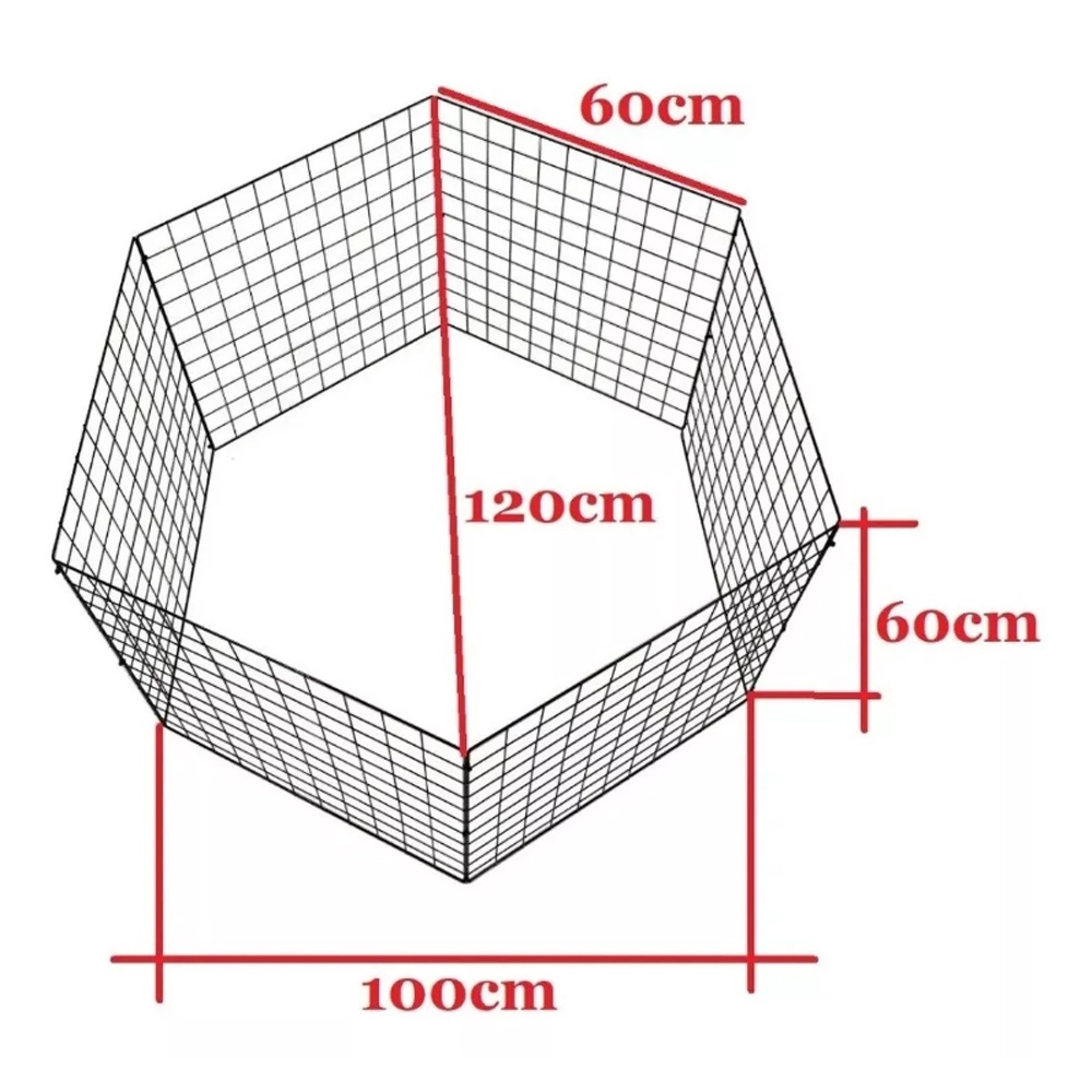 Cercado com 60cmx60cm em 6 placas Canil Garde Para Cães Cachorro Coelho