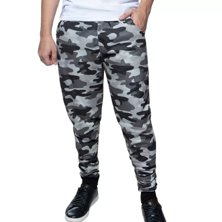Calça Moleton Camuflado Skinny Slim Sport Luxo M6