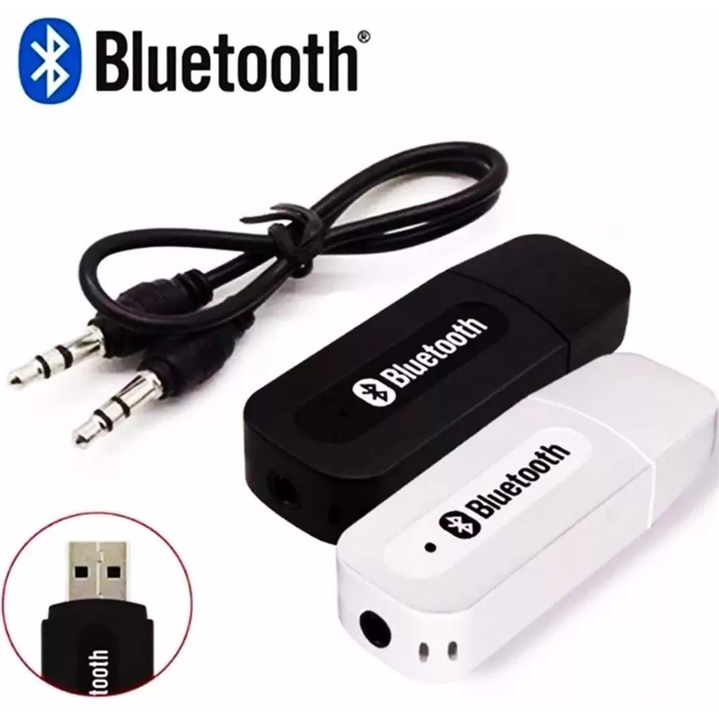 RECEPTOR ADAPTADOR ÁUDIO PARA MÚSICA VIA BLUETOOTH P2USB VEICULAR SOM