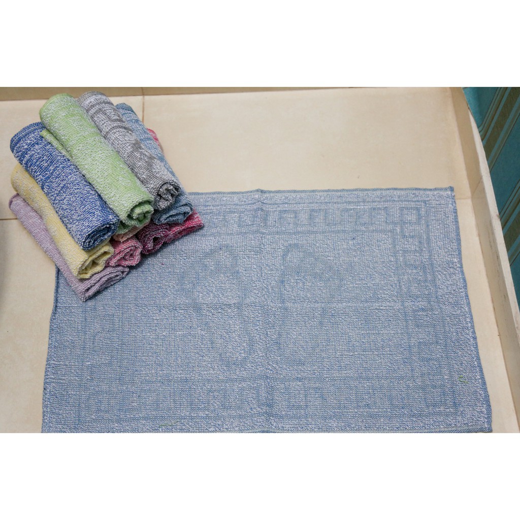 Kit C/ 10pçs Tapete para Banheiro / Toalha de Piso 45x70cm 100% Algodão Atoalhado