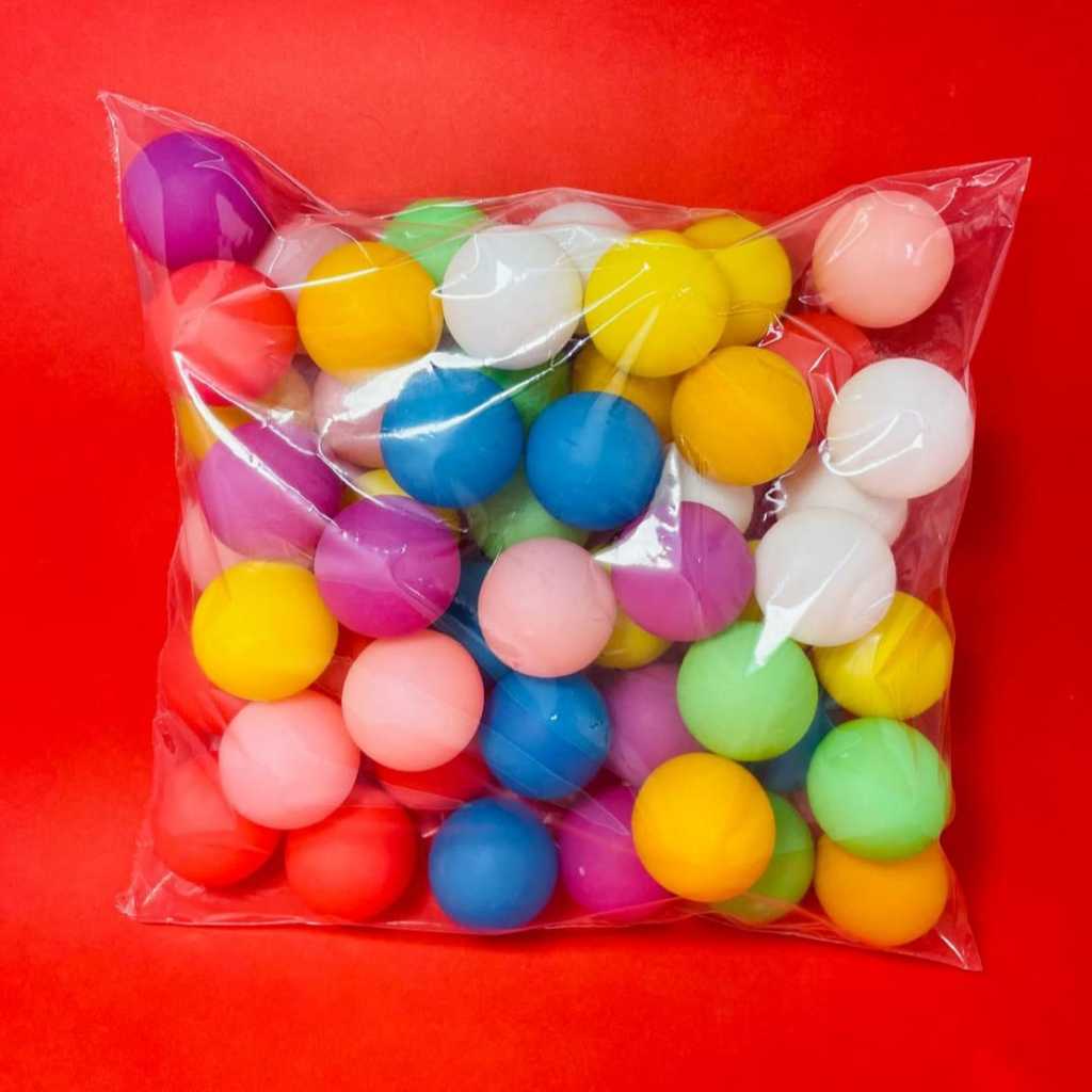 Pacote Com 50 Unidades Bolas / Bolinhas De Ping Pong Coloridas – Tênis de Mesa