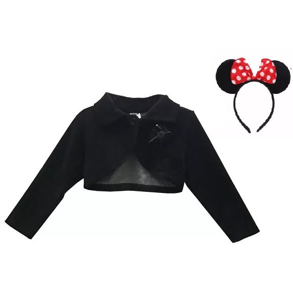 Boleros Preto E Duas Tiara Minnie