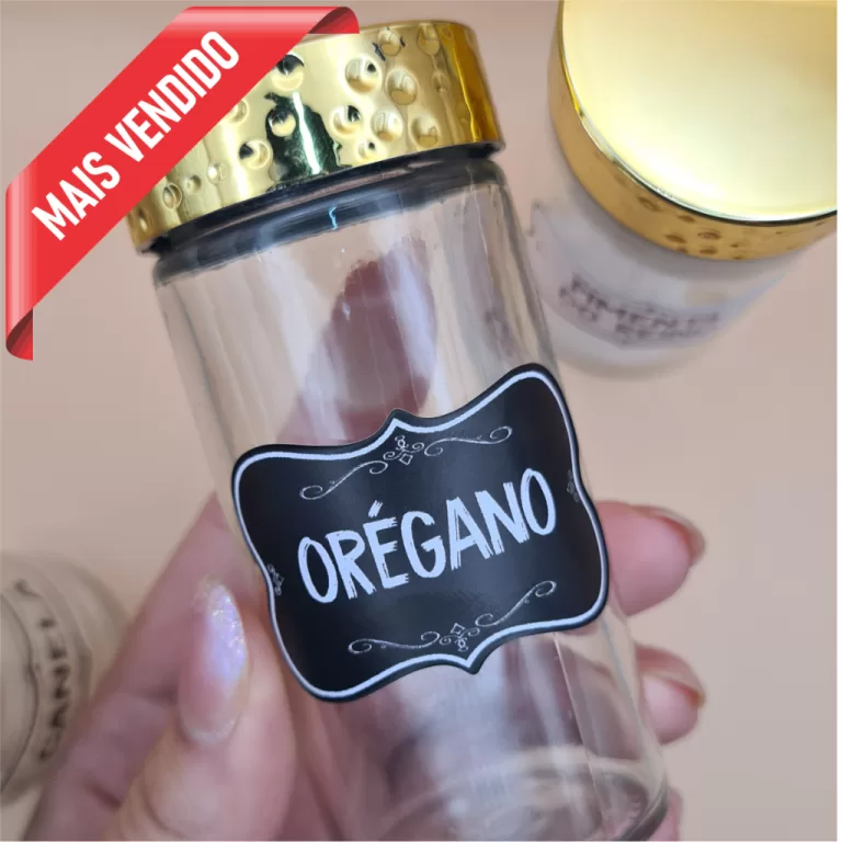 50 Adesivos Para Potes de Temperos Mantimentos Vin