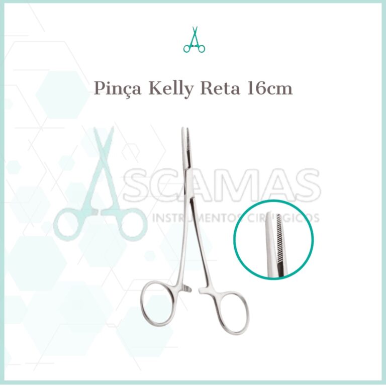 PINÇA KELLY 16 CM RETA (HEMOSTATICA) (N)