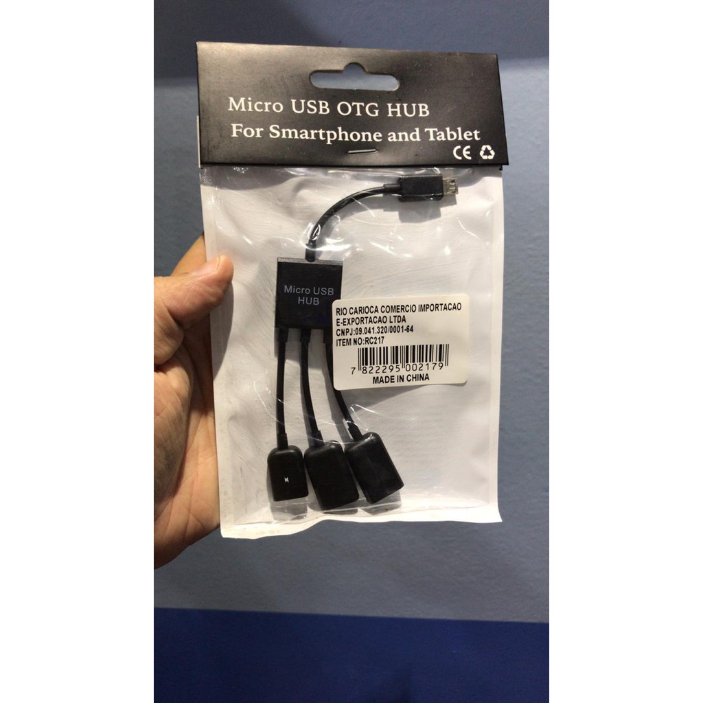 MICRO USB OTG HUB PARA SMARTPHONE E TABLET