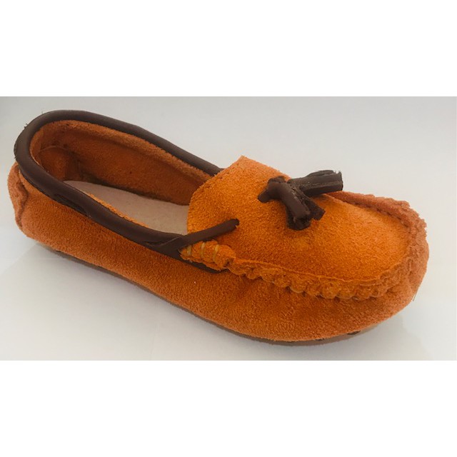 Mocassim Infantil Feminino Em Couro Legítimo com 