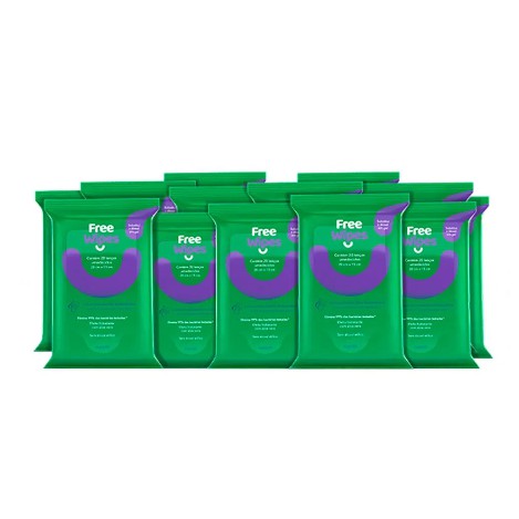 Free Wipes Lenços Umedecidos Antissépticos ̵