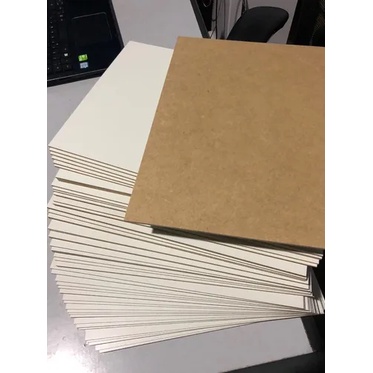 Kit 20 Placas MDF Branca/Lisa e Cru 29,7cm x 21cm 