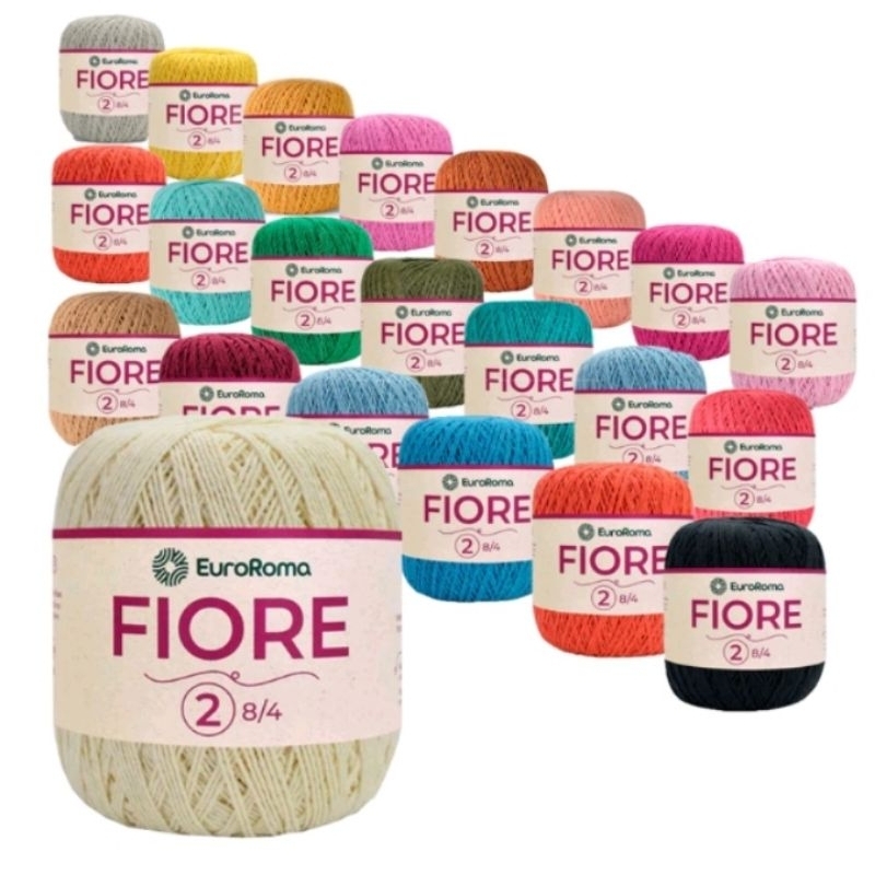 Linha Fiore da Euroroma (Mesma espessura Anne) n°2 – 500m – Crochê / Vestuário/ Tricô / Amigurumi