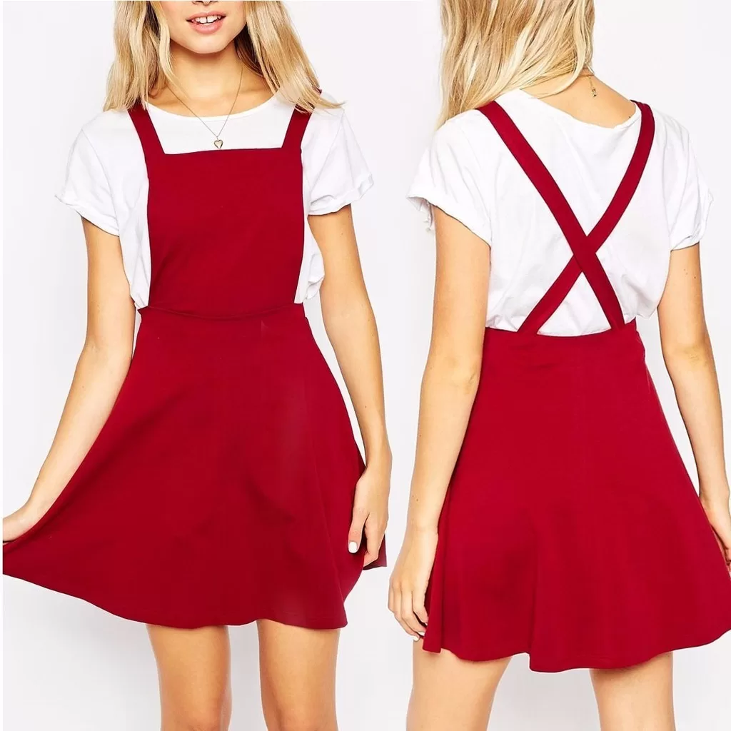 Roupas Femininas Vestido Festa Decote Gode Peplum Jardineira