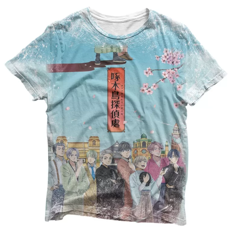 Camisa Kitsutsuki Tantei-Dokoro Personagens –