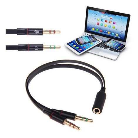 ADAPTADOR P3 Y DIVISOR FONE E MICROFONE P2 3,5M = 
