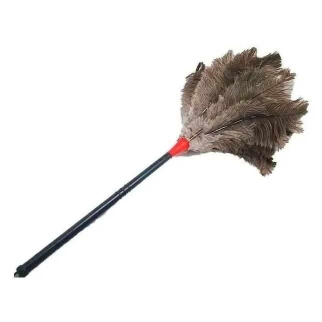 Espanador De Pó Pena De Avestruz Grande 65 Cm Tir