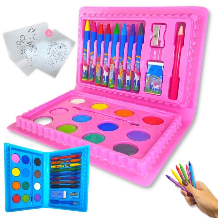 Maleta De Pintura Infantil Escolar Estojo 24 Peça