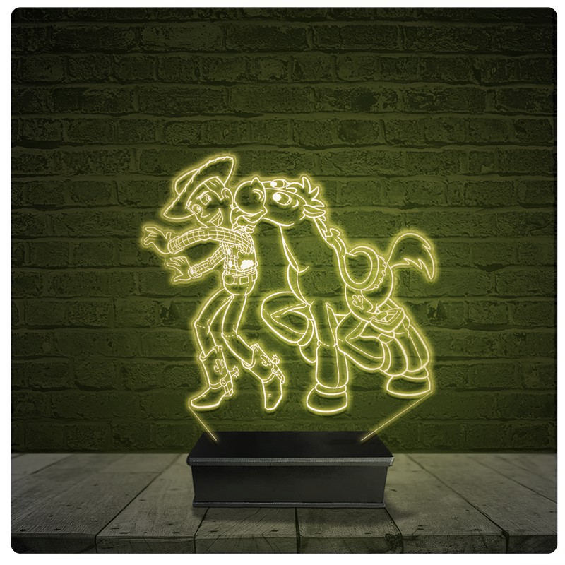 Led Luminária Acrílico Abajur – Toy story Woody 01