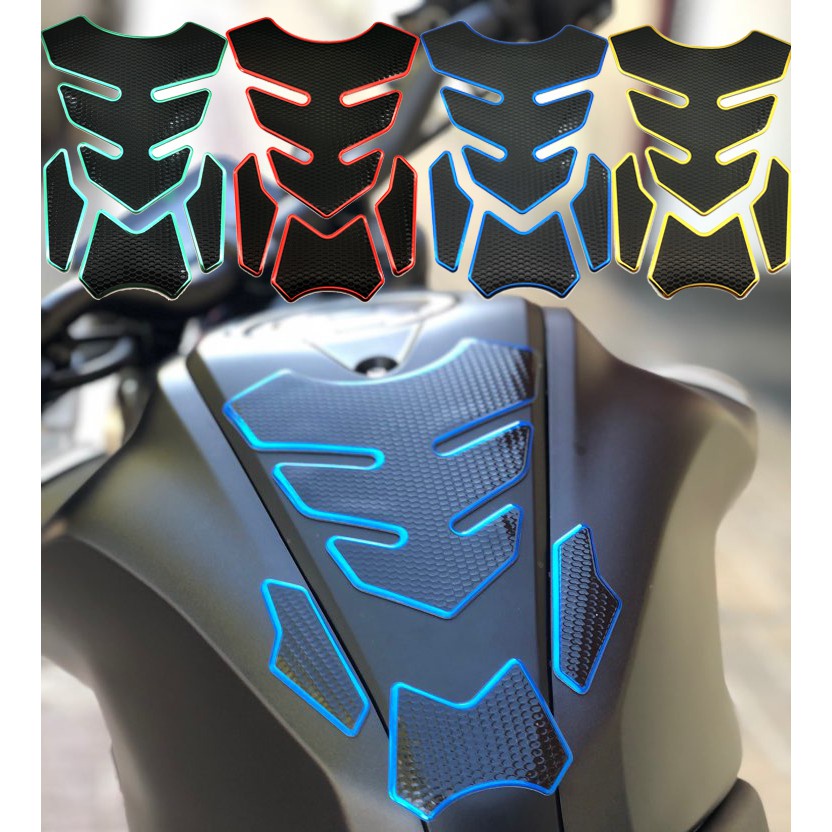 3D Fibra De Carbono Motocicleta Tanque Combustível Almofada Protetor Adesivo Decalque Moto Adesivos