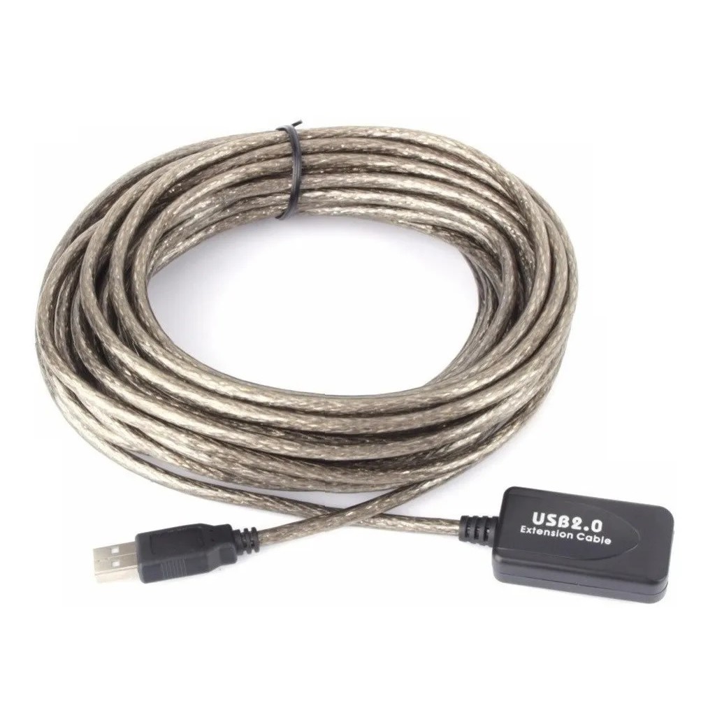 Cabo Extensor Usb 10 Mts Macho x Fêmea Amplificado – 10 Metros