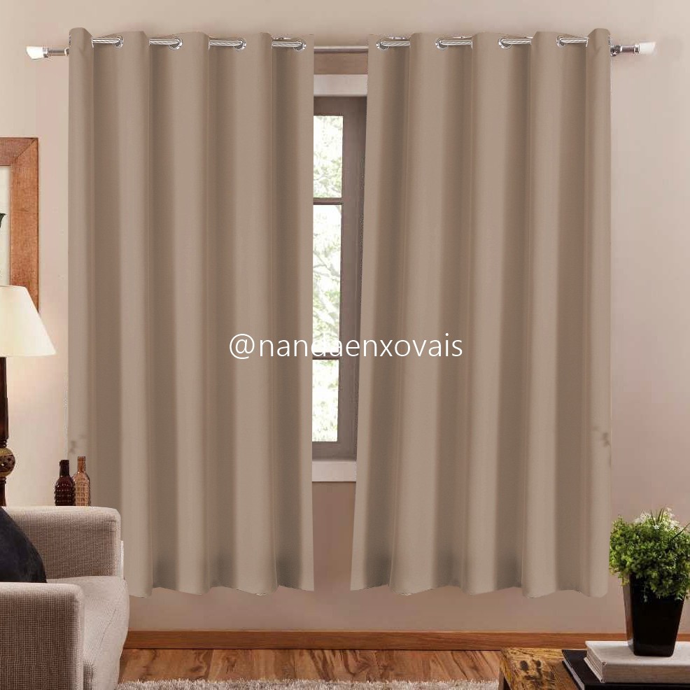 Cortina 100% Blackout Em Tecido 2,80m Largura X 1,80m Altura Tecido Grosso