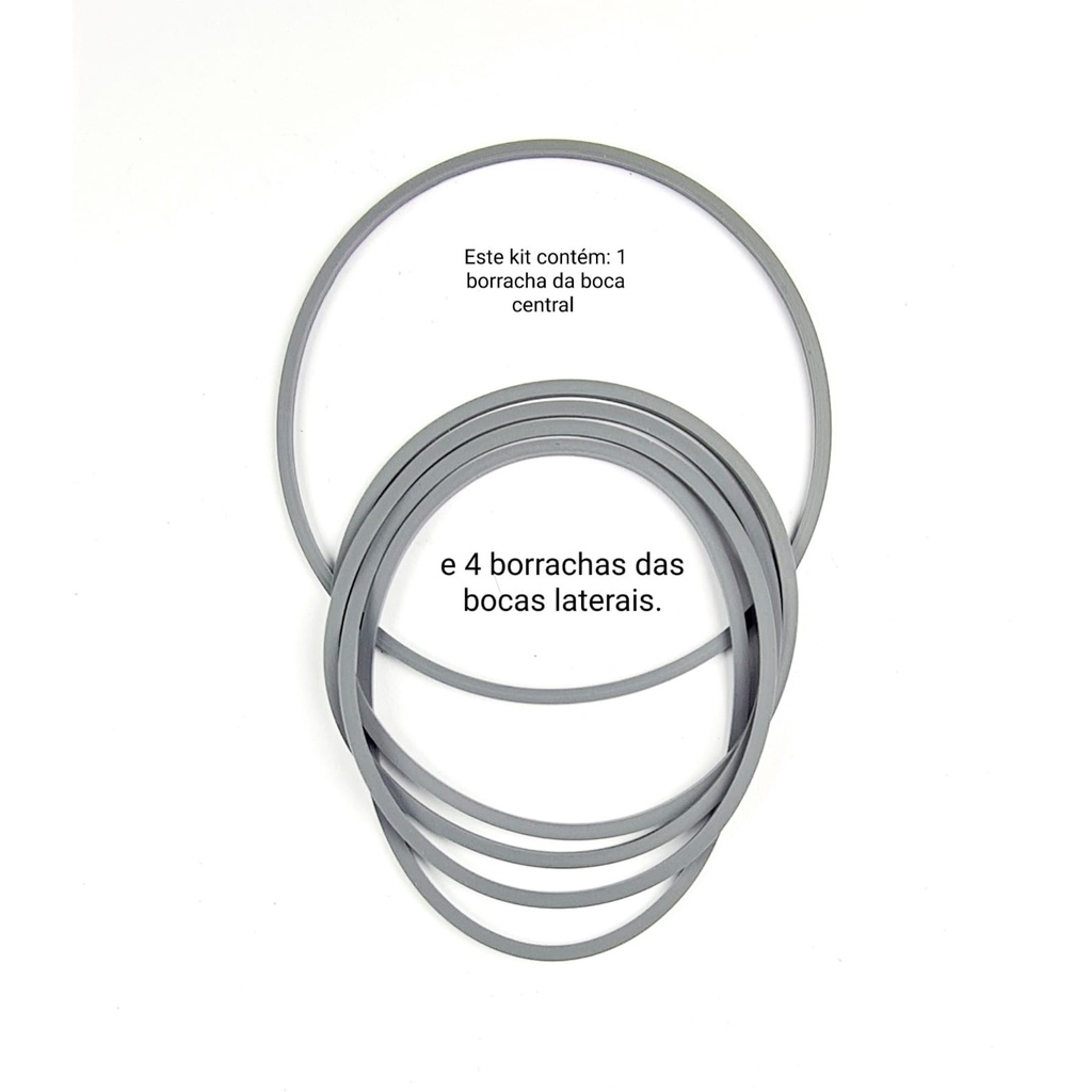 Kit 5 Borrachas De Vedação Da Base Trempe / Arremate